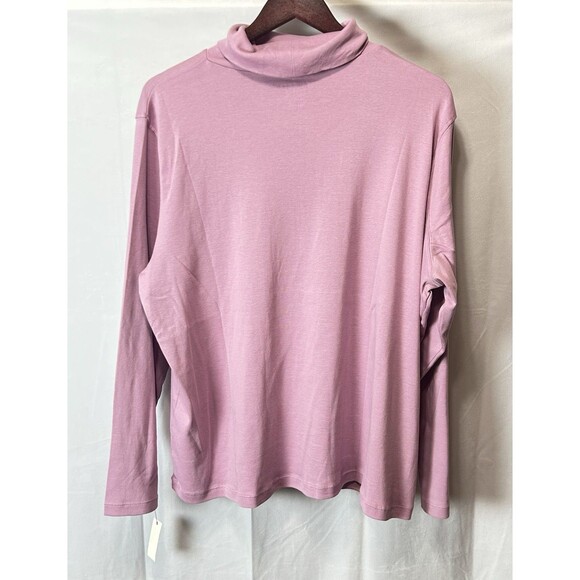 Talbots Womens 3X Petites Purple Turtle Neck Long Sleeve Top NWT - Picture 8 of 9